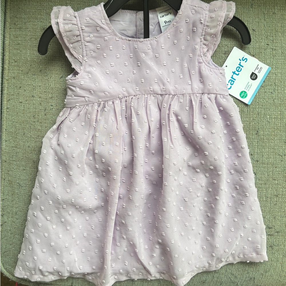 🧸Carter's Light Purple Baby Dress - Picture 6 of 8
